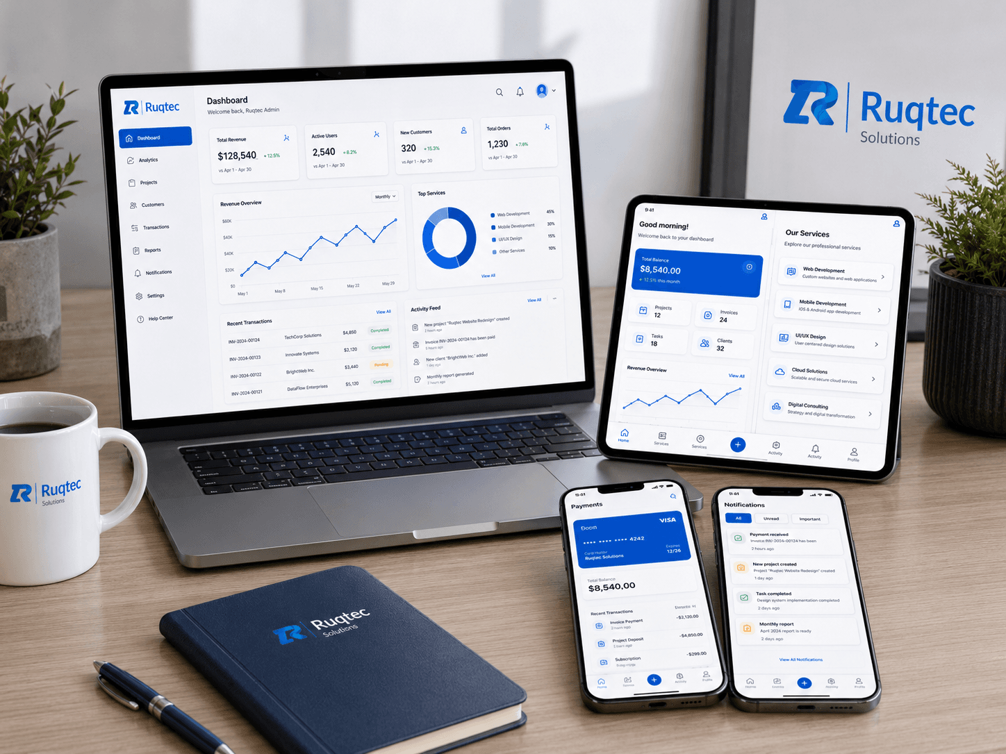 Mobile application interface with analytics reports